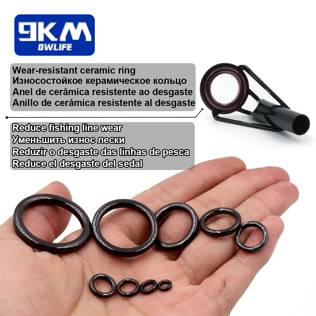 Juego de Kit de reparación de punta guía de caña de pescar, 24 ~ 230 Uds., guía de construcción de caña, anillo de cerámica de acero inoxidable, caja de pesca de agua dulce y salada