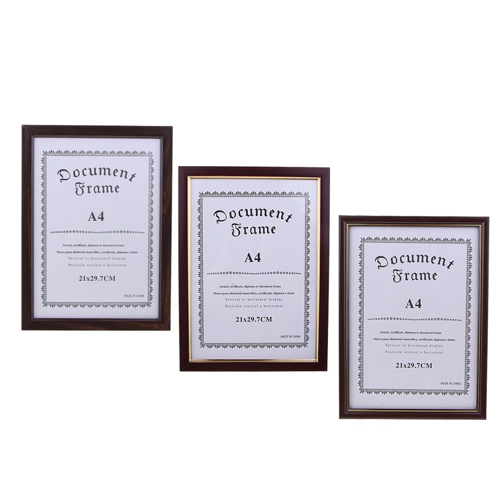 A4 Delicate Houten Display Frame-Gebruikt Voor Diploma, Certificaat, Foto,