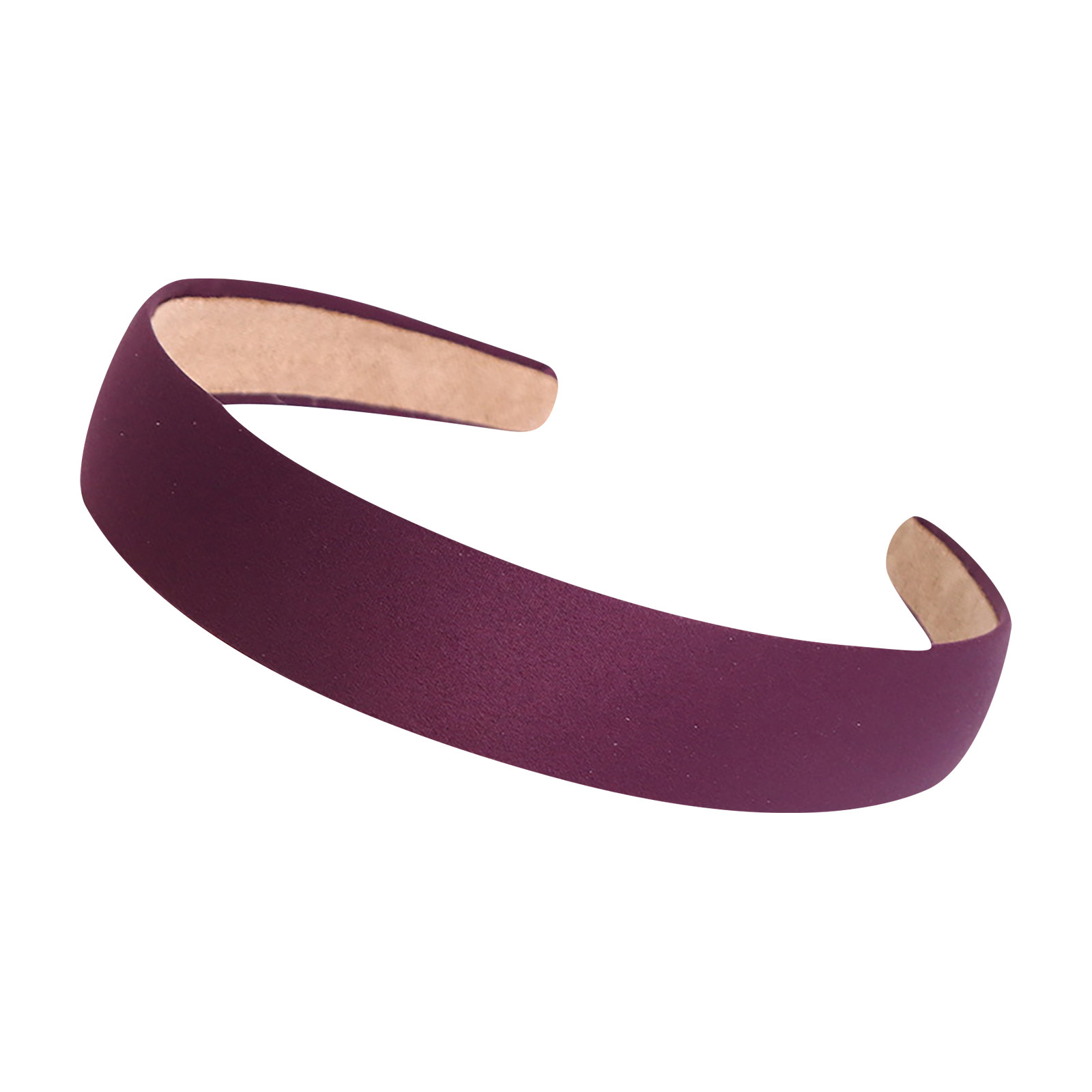 Faixa de cabelo coberta de cetim, faixa de cabelo lisa, fita antiderrapante, faixa de cabelo para mulheres, meninas, acessórios de cabelo diy, faixa tiara: YELLOW