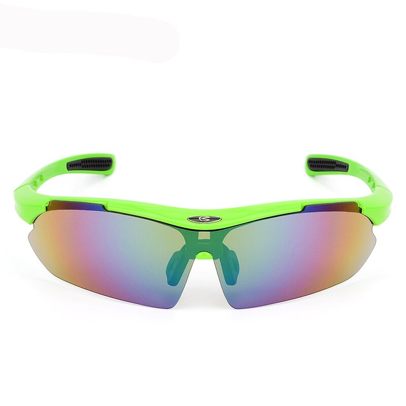 Außen Clip Polarisierte Sonnenbrille UV400 Angeln Brillen Für Lauf Radfahren Goggles 5 Objektiv Sport Brille para hombre: Grün