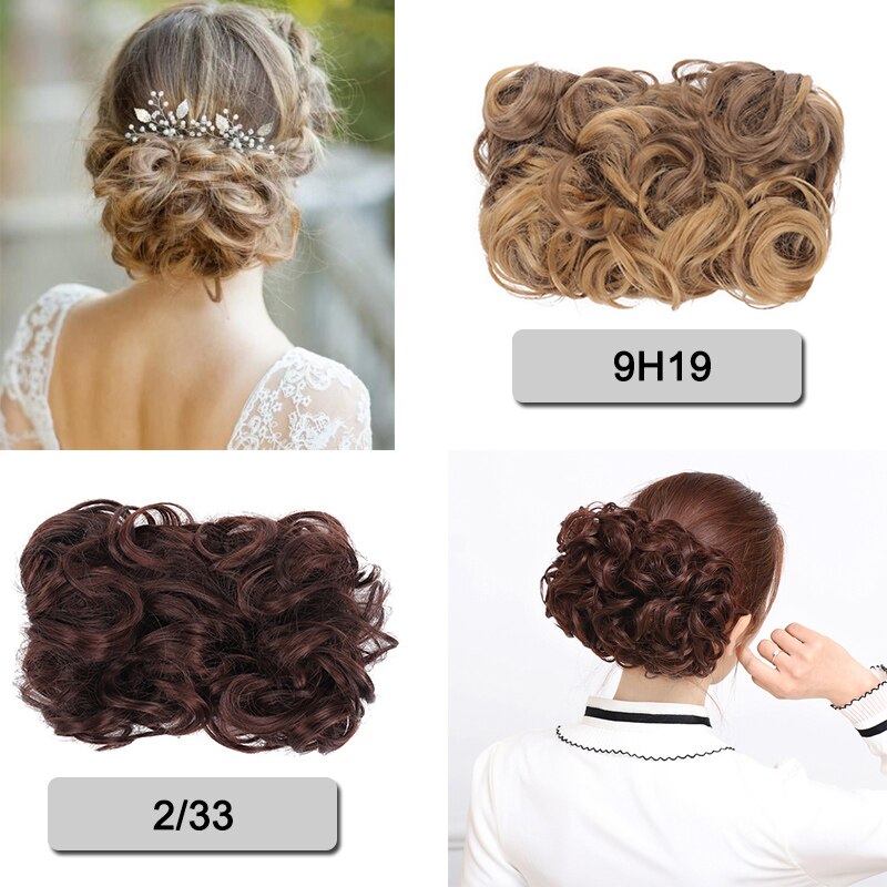 DIANQI synthetische haar elastische gummiband lockige chignon Netz mit zwei kunststoff kämme hochsteckfrisur abdeckung haar brötchen afro chignon für frauen