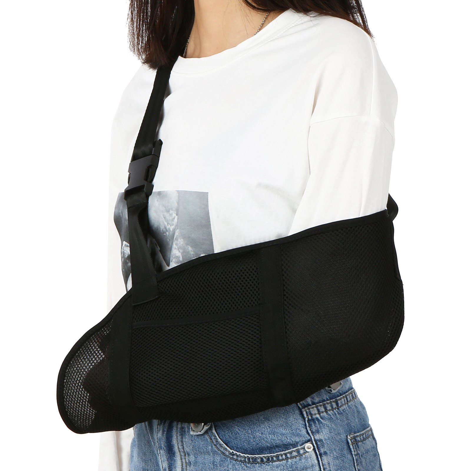 Adjustable Breathable Arm Sling Lightweight Arm Wrist Fracture Support Strap Elbow Mesh Shoulder Protector Shoulder