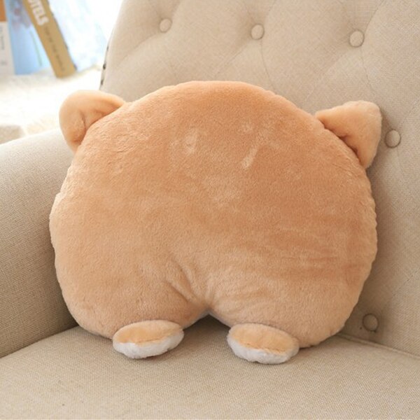Universal Car Neck Pillow Headrest Seat Cute Soft Corgi Butt Shape Pillows TD326: Default Title