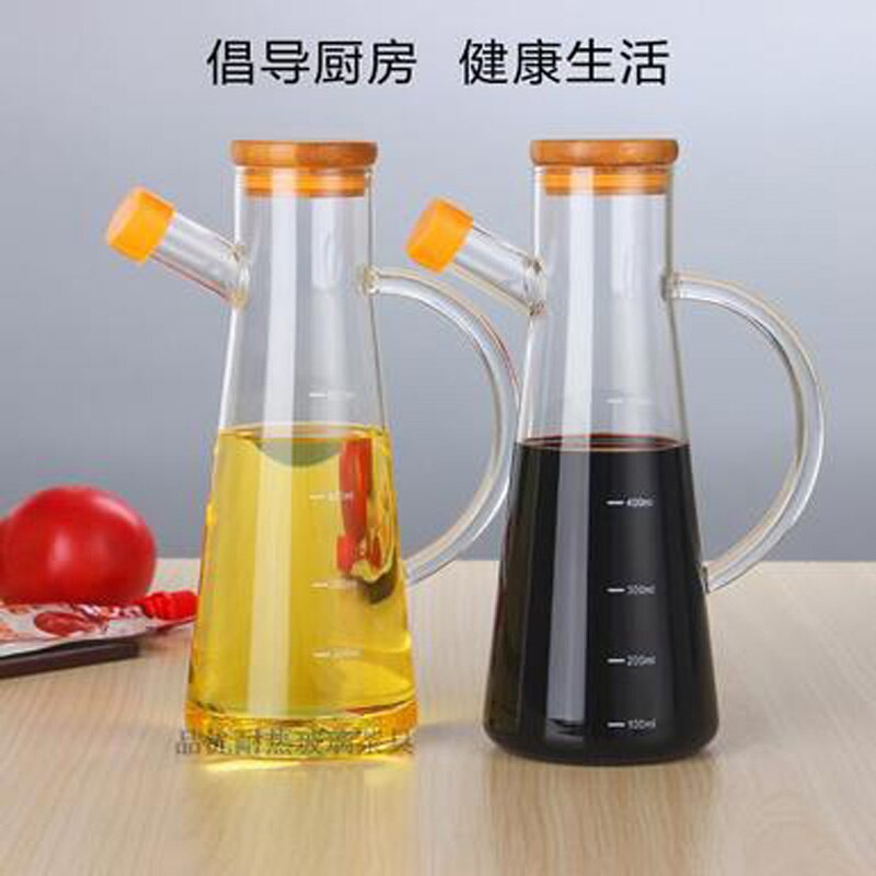 Olive Oil Vinegar Bottle Oil Cruet Soy Sauce Dispenser Leakproof Glass Bottles Vinegar Can Cruet Storage With Handle Seasoning