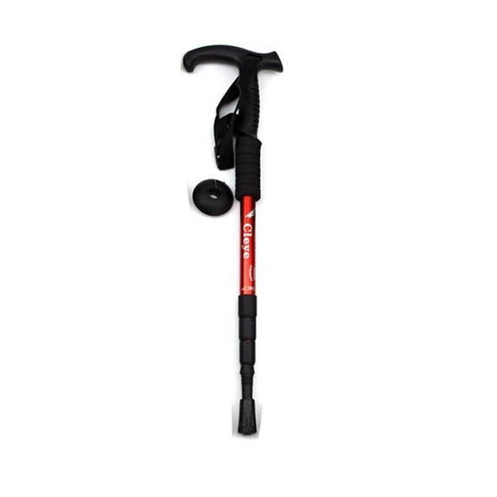 Telescopic Trekking Walking Hiking Stick Pole Adjustable Walking Crutches Baton Outdoor Hiking Cane Camp Anti-Shock Length B3K5: A