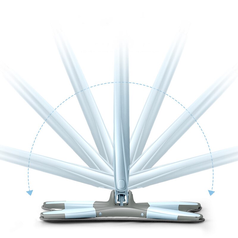 Serpillière plate de Type X avec 3 tampons en microfibre, outil de nettoyage ménager réutilisable, sans main, 360 degrés