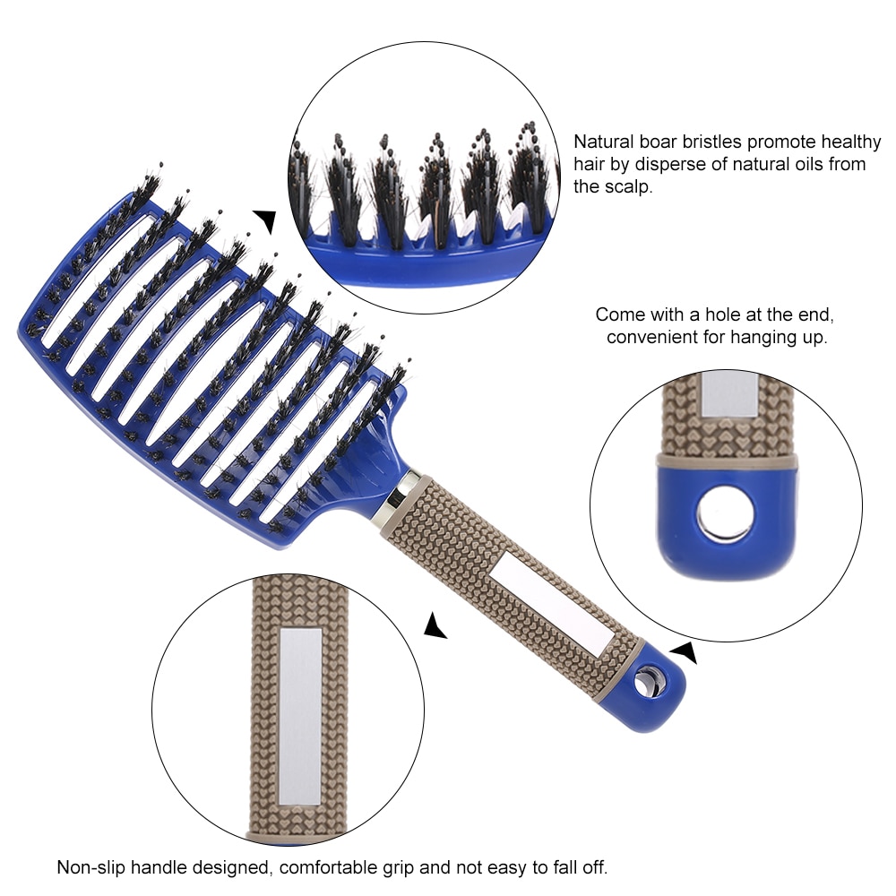 Bristle & Nylon Hair Brush Detangle Hairbrush Hair Scalp Massage Comb Detangling Hairbrushes Hairdressing Salon Tools for Women