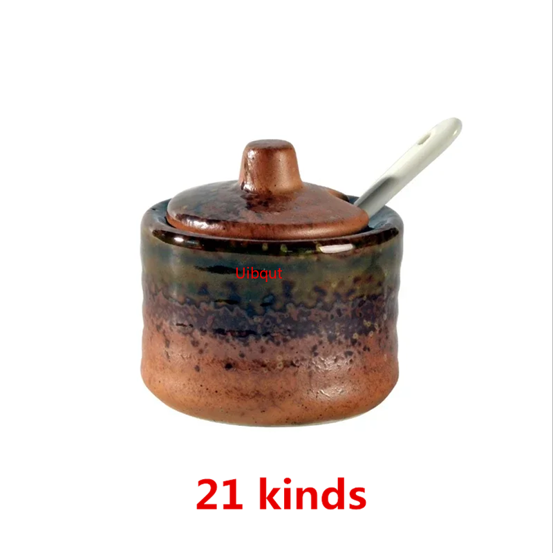 Japanische Panzer kreative Gewürz Dosis Keramik Gewürz Panzer Küchen geschirr Aufbewahrung flaschen und Gläser Flasche Glasflasche Gläser