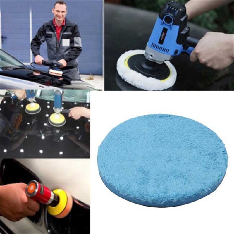 Poler selvklæbende skive vinkelsliber poler polering pad flocking sandpapir bakke svamp kit pude voks beskyttende pude