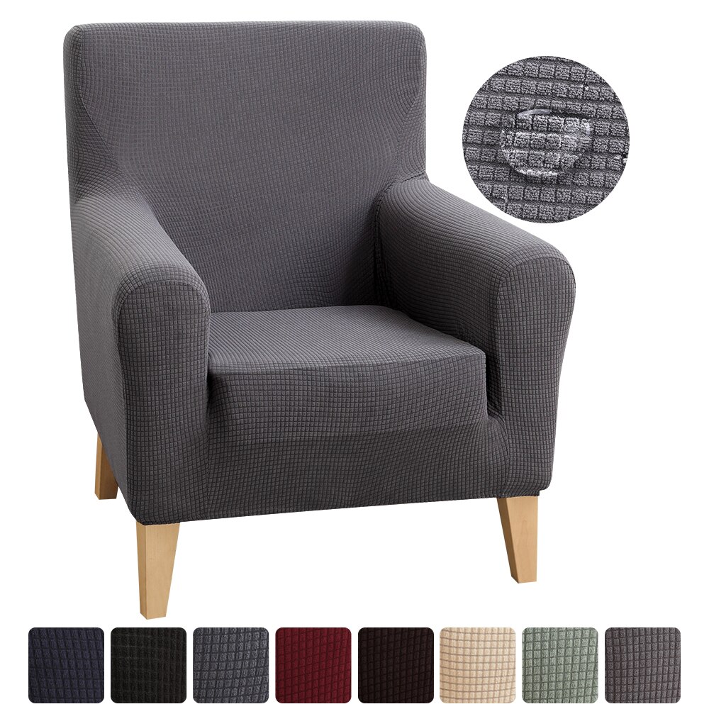 Moderne effen jacquard elastische bankzithoesbeschermer, wasbare hoes, universele bankhoes voor 1 persoon, woondecoratie