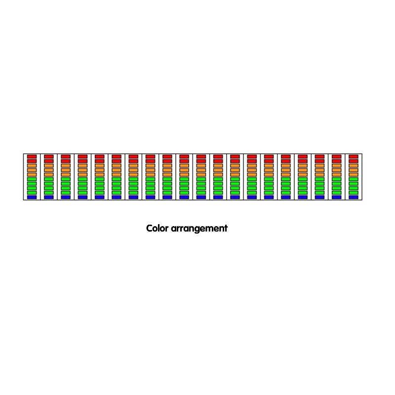 Led-muziekspectrumdisplay, muziekspectrumindicator, RGB-audioniveaubalk, display analysatorbord, VU-meter, spraak- en draadbediening (spraakbesturing draadbediening