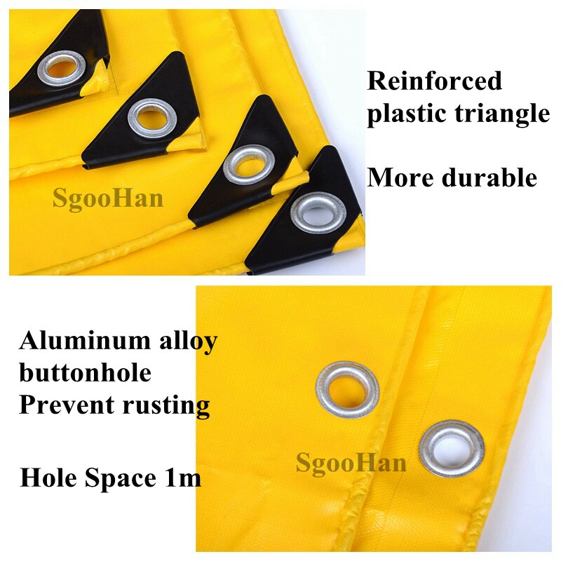 0.45mm Yellow Rainproof Cloth PVC Coated Banner Tarpaulin Oilcloth Outdoor Awning Waterproof Oxford Cloth Sunshade Sail Shelter