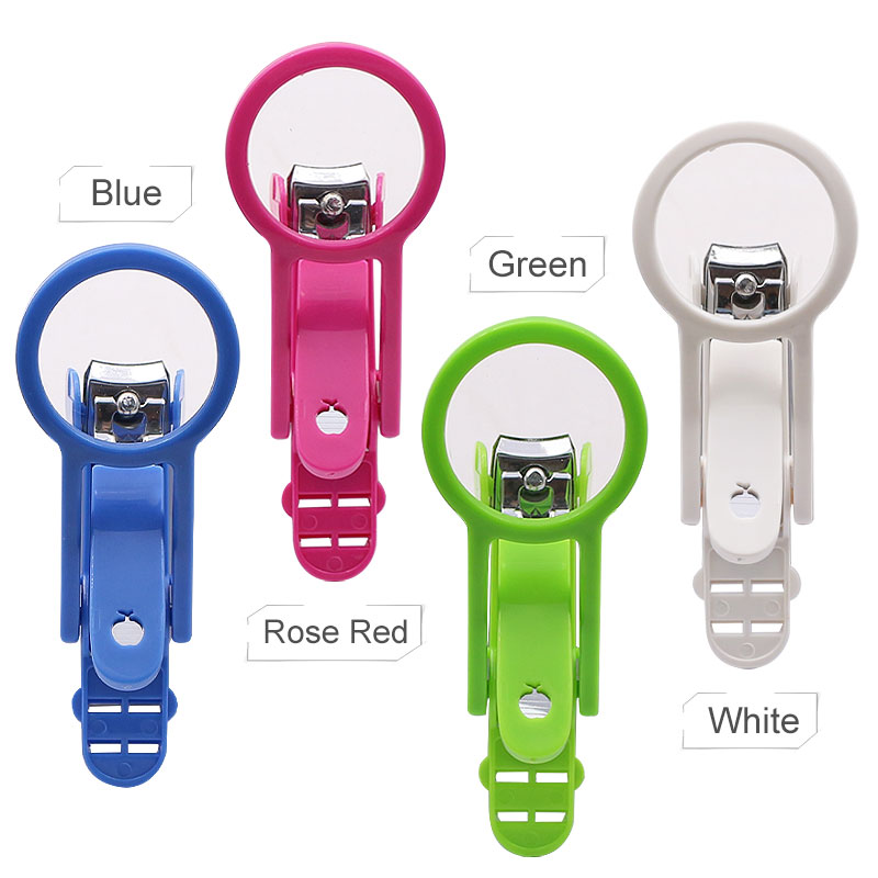 Portable Nail Clipper with Magnifying Glass Flip Magnifier Fingernail Cutter for Baby Old Man Finger Toe Manicure Pedicure Tool