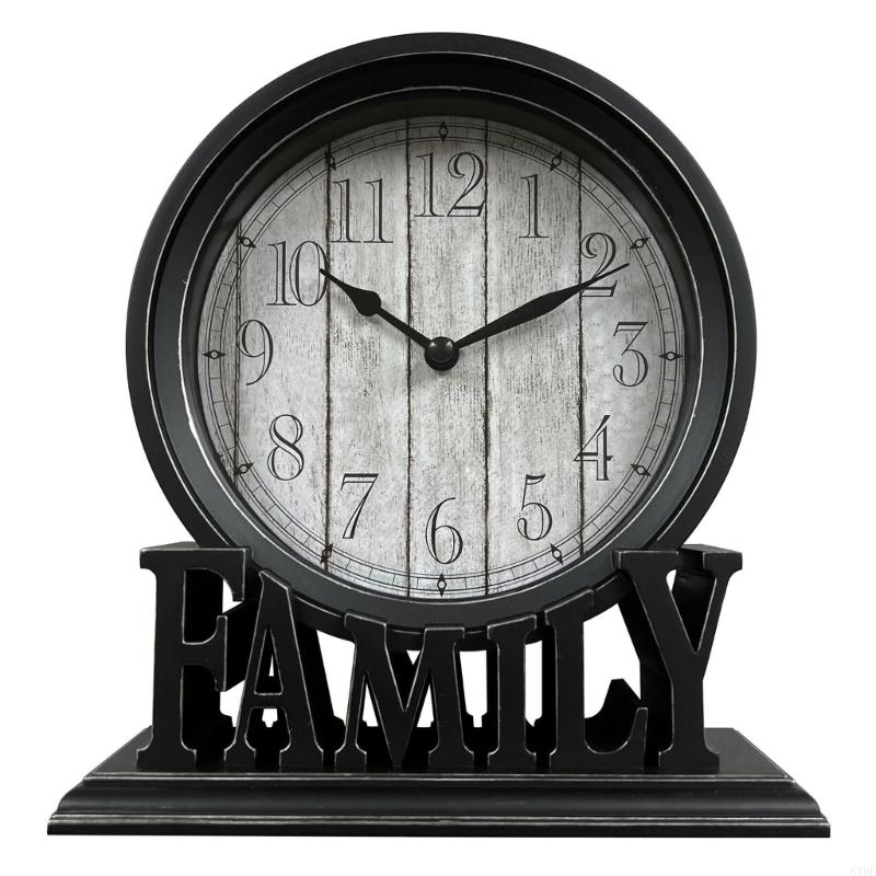 Klassieke vintage tafelklok ideaal voor thuisdecoratie stille beweging 6xde: green