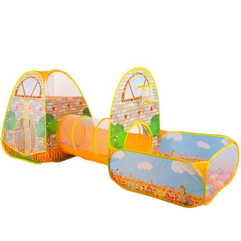 3 In 1 Kids Play Tent House For Children Ball Pit Tents With Crawl Tunnel Children's Tent Tunnel Kit Baby Playhouse: XM-WG-023-01