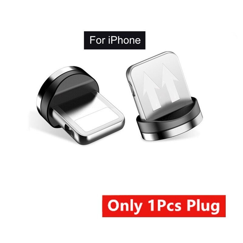 Ronde Magnetische Kabel Plug Type C Micro Usb C 8 Pin Stekkers Snelle Opladen Adapter Microusb Type-C Magneet charger Plug: for iphone plug