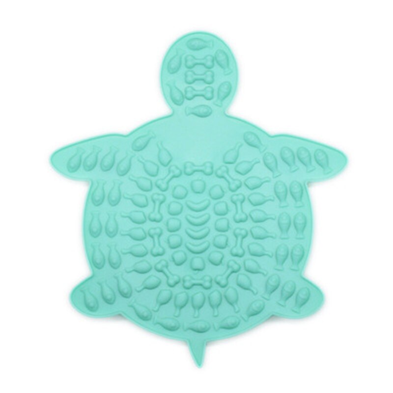 Silicone Dog Licking Sucker Pad mat Cat Lick Placemat Bath Buddy Slow Food Sucker Pad Pet Supplies Automatic Feeder: Light green