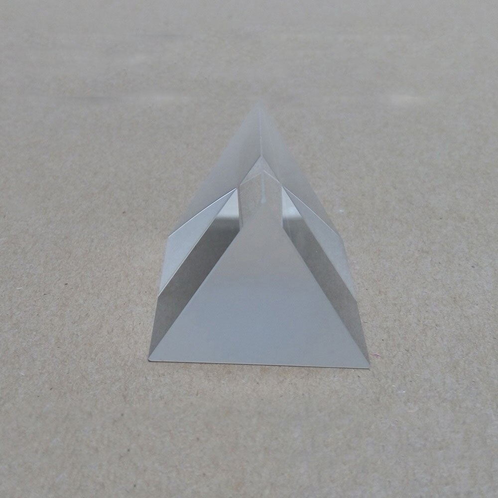 Optiske glass reflekterende prismer 40*40*40*30 mm likebenede rett triangulært lys eksperimentell refraksjon prisme trekantet