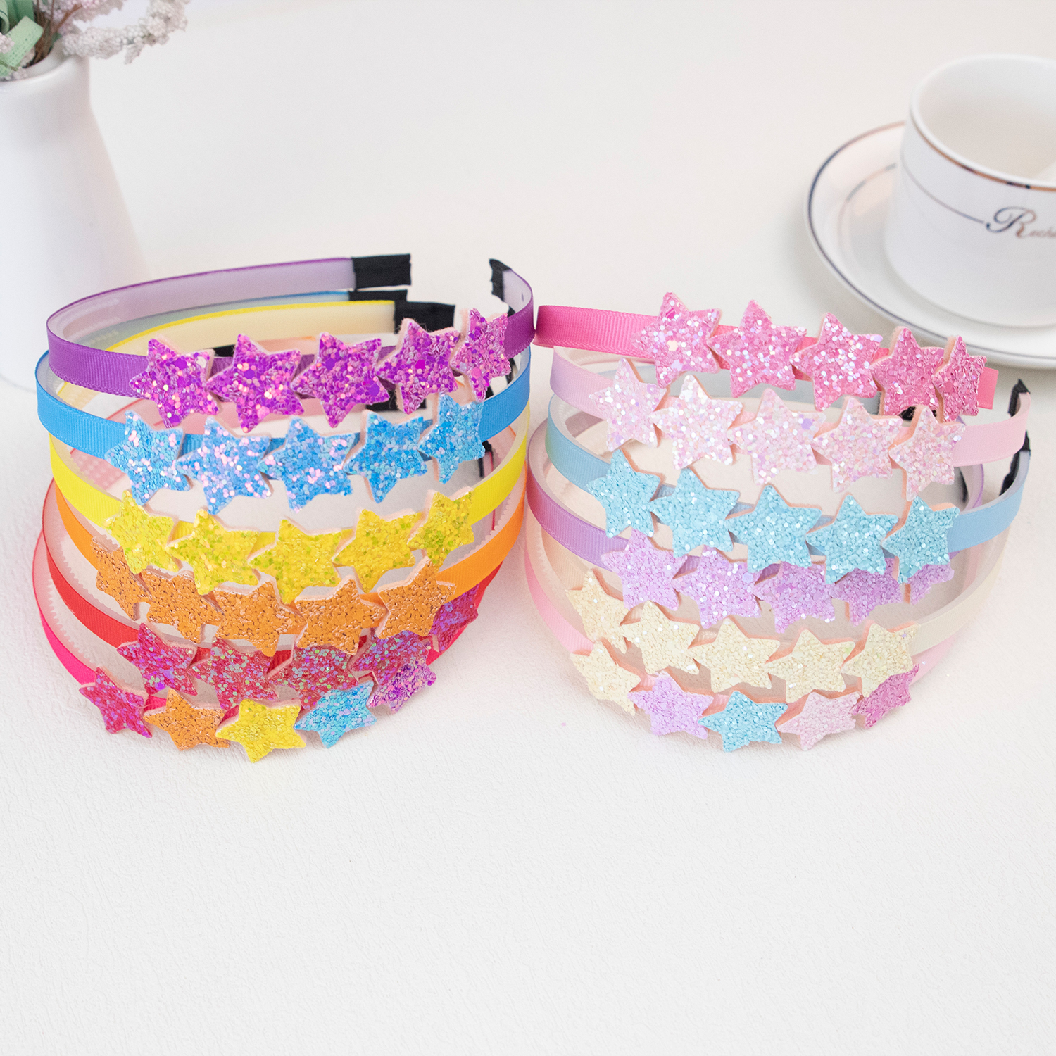 1 diademas bonitas con forma de estrella brillante para niñas, diademas con forma de estrella brillante, accesorios para el cabello para niños