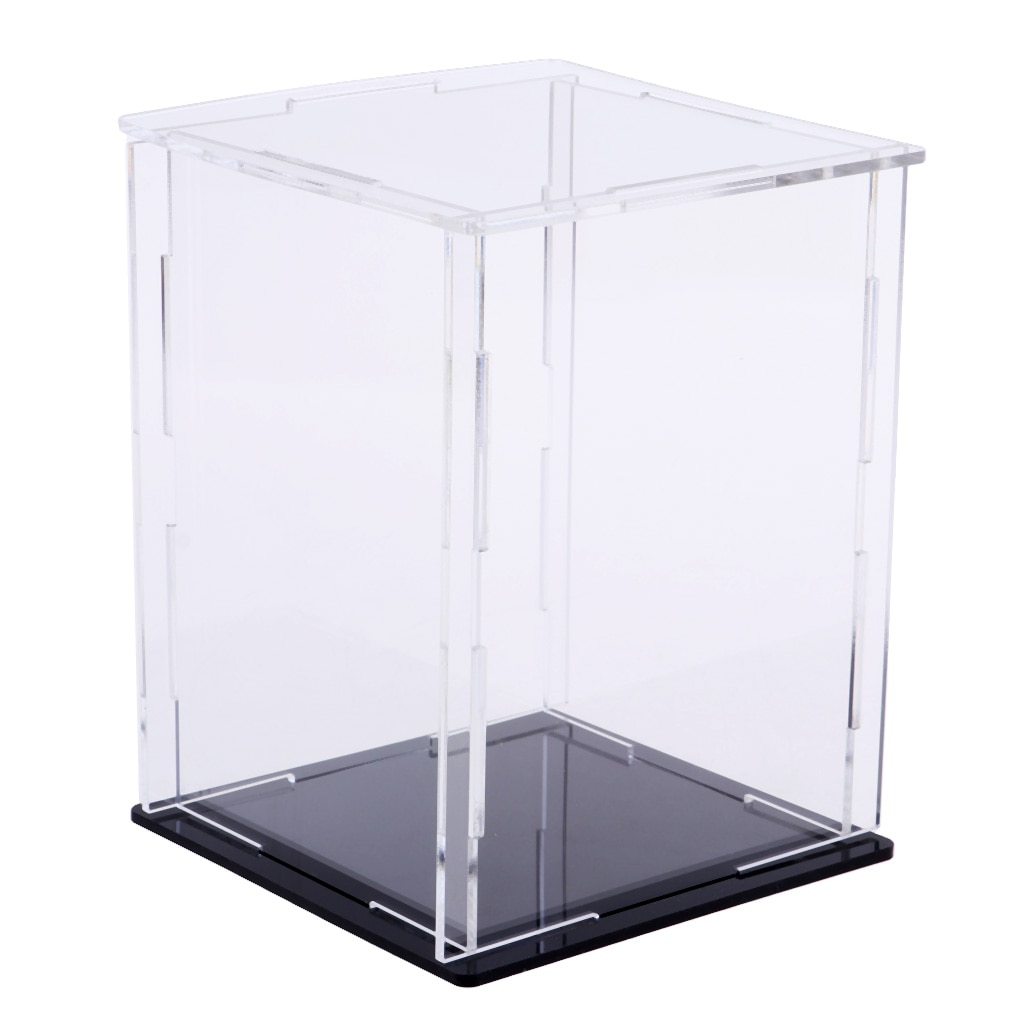 Moderne akryl leketøy display monter støvtett boks ornament beskyttelsesverktøy 158 x 108 x 100mm