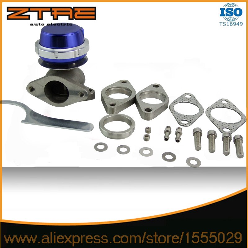 Universal Blue turbo waste gate Suitable 38MM External Wastegate Turbo Wastegate For All Turbocharged Vehicles