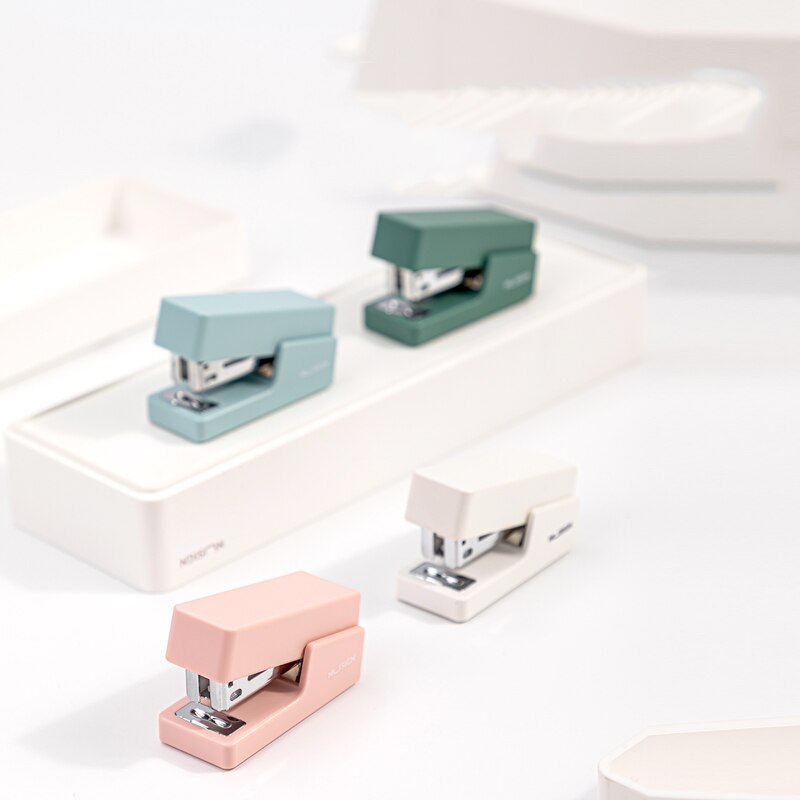 Deli Nusign Mini Small Stapler Portable Office Hand-held Labor-saving Stapler Binding Tool Students Stationery Accesorries