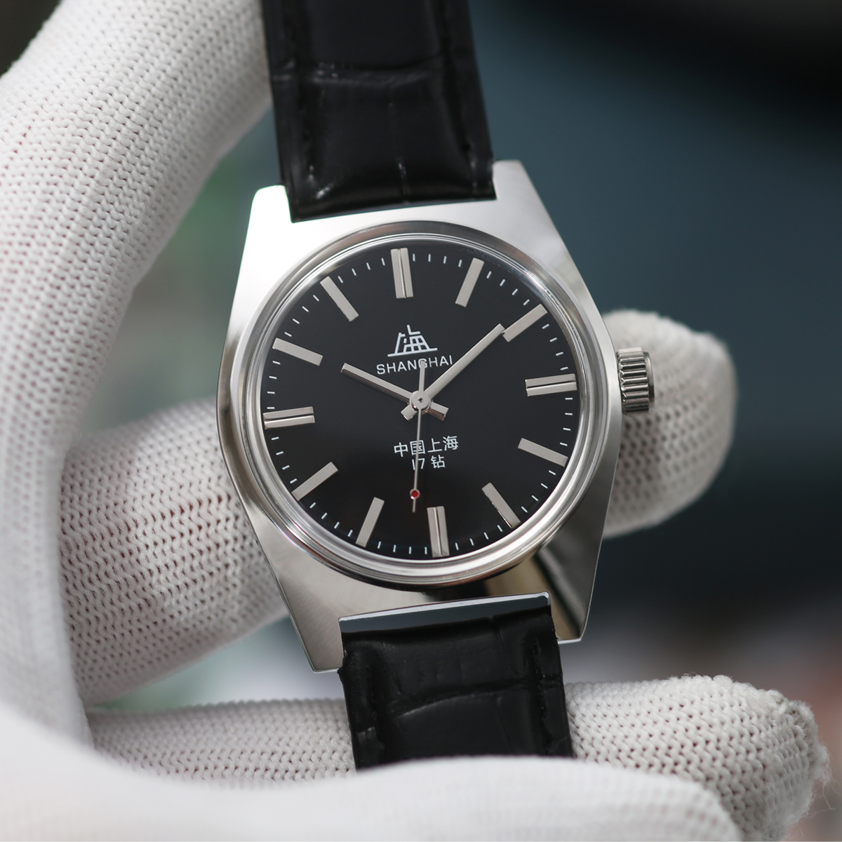 Shanghai 7120 mechanische Uhr mit Handaufzug für Herren, 36 mm, Retro-Business-Uhr, klassischer, schlichter Look