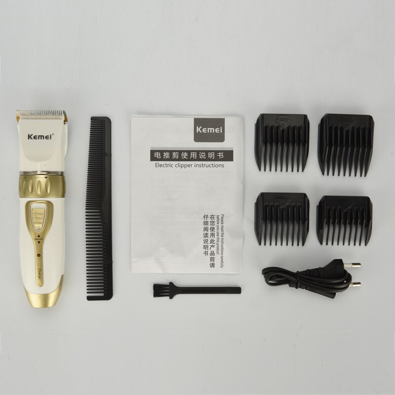 100-240V Household Hair Clipper Cordless Cutting Machine With 4 Limit Combs Adjustable Ceramic Electric Hair Trimmer 35D: no box