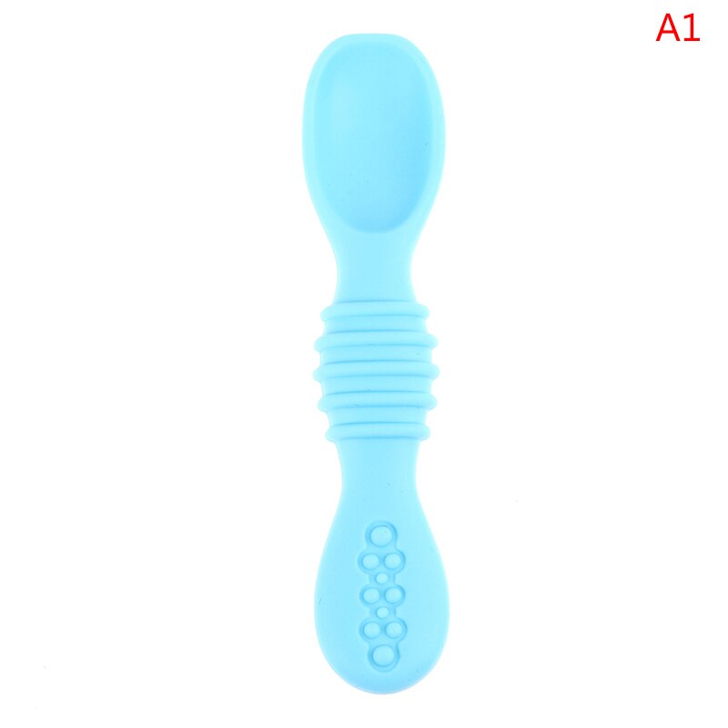 Baby Spoon Silicone Teether Toys Learning Feeding ... – Vicedeal