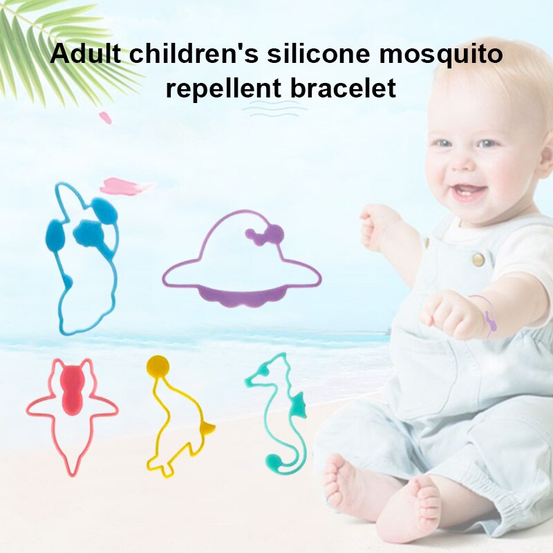 20 Stuks Muggen Siliconen Polsbandje Reizen Muggenspray Voor Kinderen YH-17