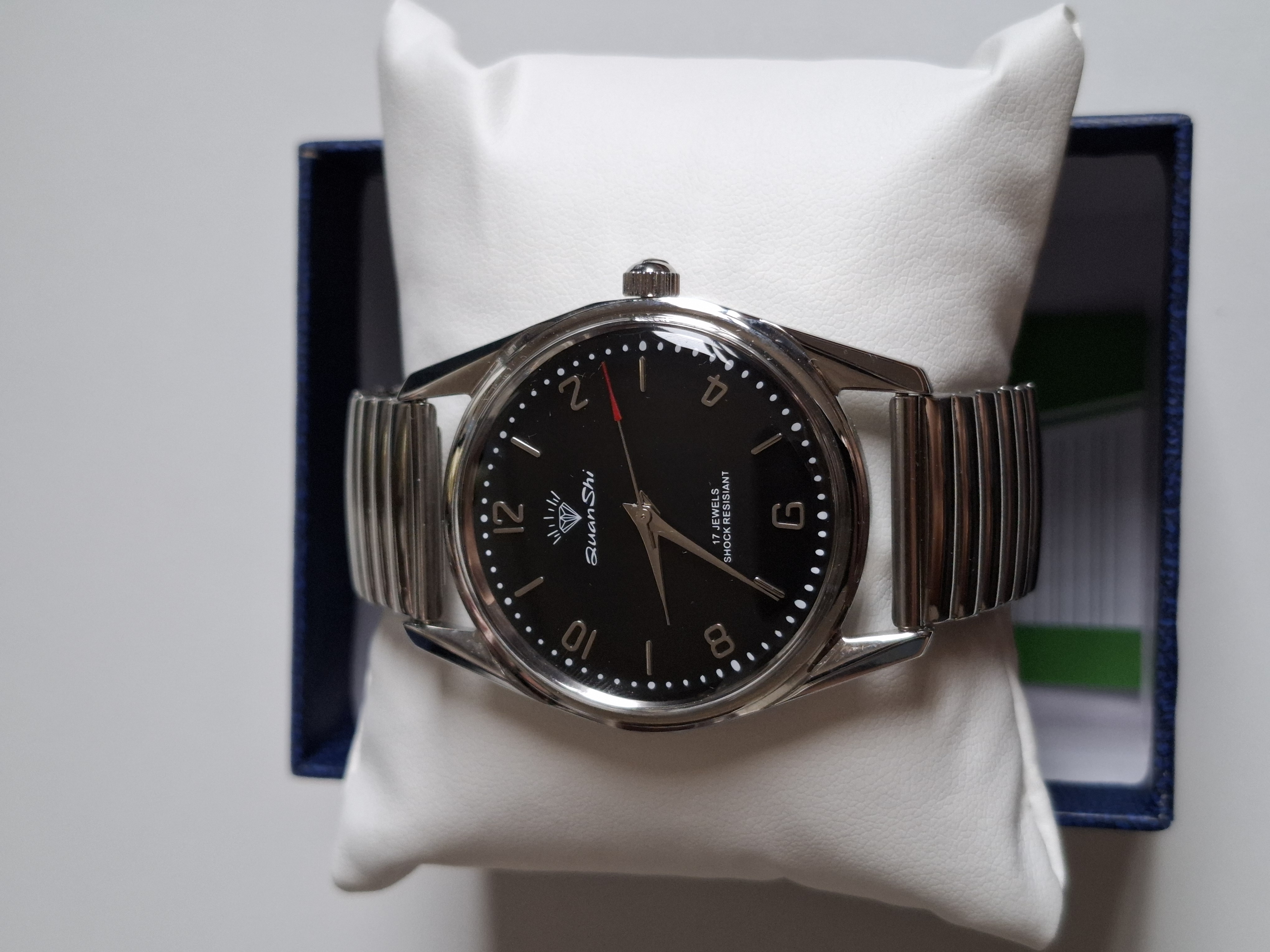Genuine Shanghai Mechanical Watch Manual Winding 17 Diamond Retro Waterproof Mens Watch Religio Masculino Watche for Men: grey