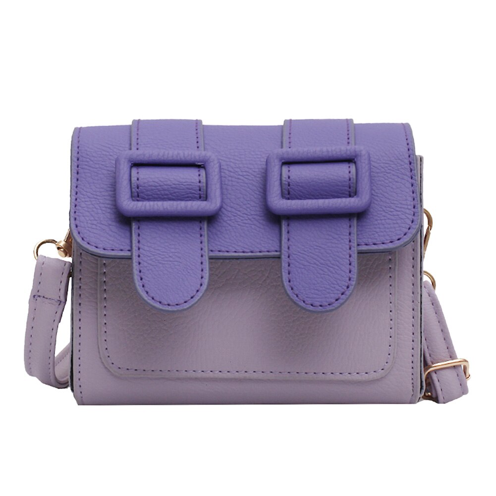 Vrouwen Hit Kleur Schoudertassen Pu Lederen Kleine Flap Crossbody Purse Handtassen Populaire Eenvoudige Vrouwelijke Dagelijkse Tas: MULTI