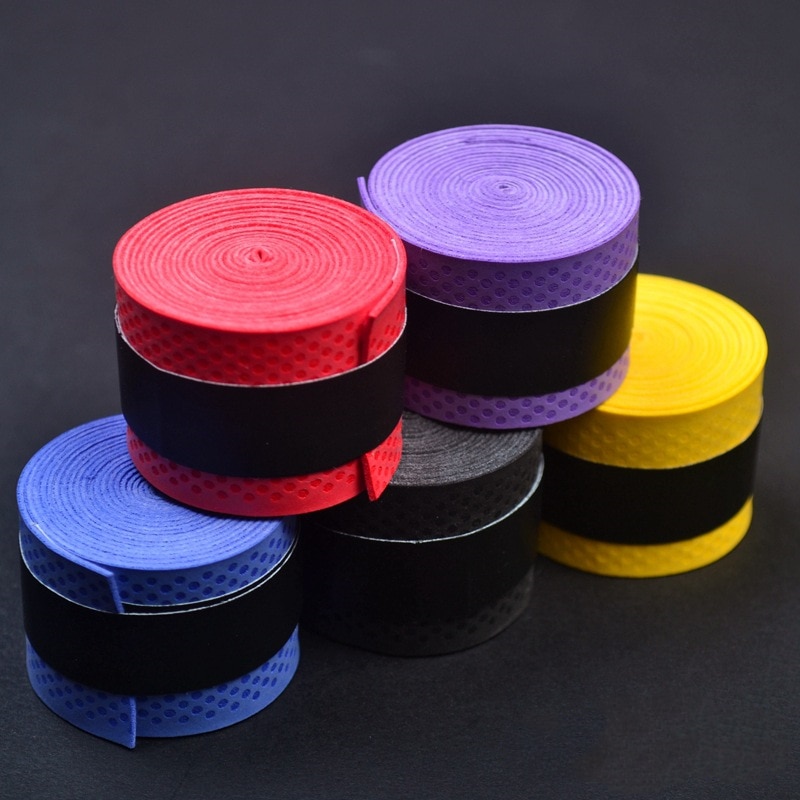 1/3PCs Tennis Clap Rubber Badminton Racket Grip Handle Rubber Non-slip Sweat-absorbent with Racket Grip Handle Winding Tape