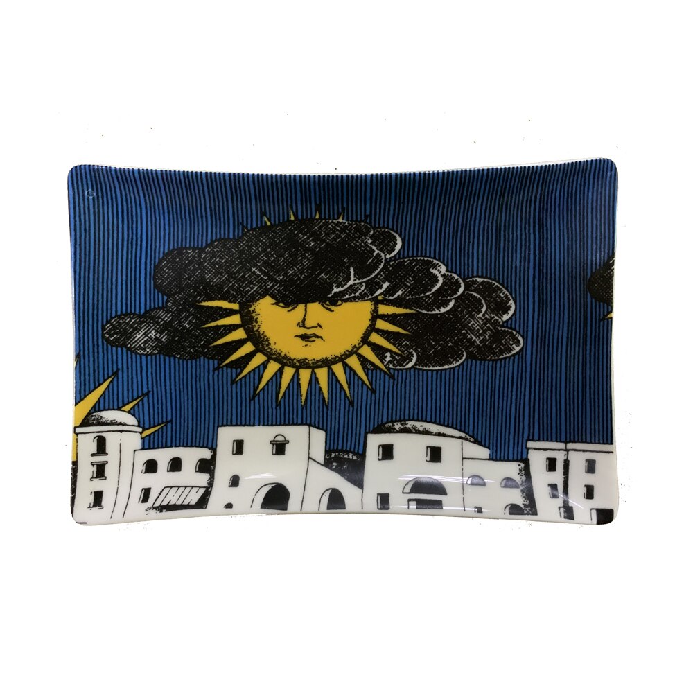 Ceramic Decoration Plate Face and Lips Pattern Jewelry Dish Home Trays Decorative Ceramic Room Decor: 5