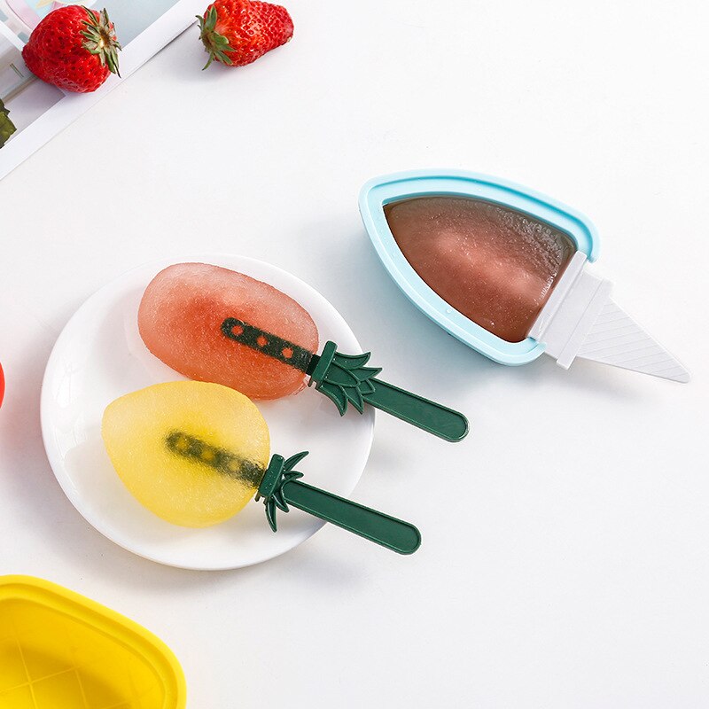 Silicone Frozen Ice Cream Mold Fruit Shape Popsicle Maker Ice Lolly Mould Ice Cream Molds Tubs Ice container chocolate mold