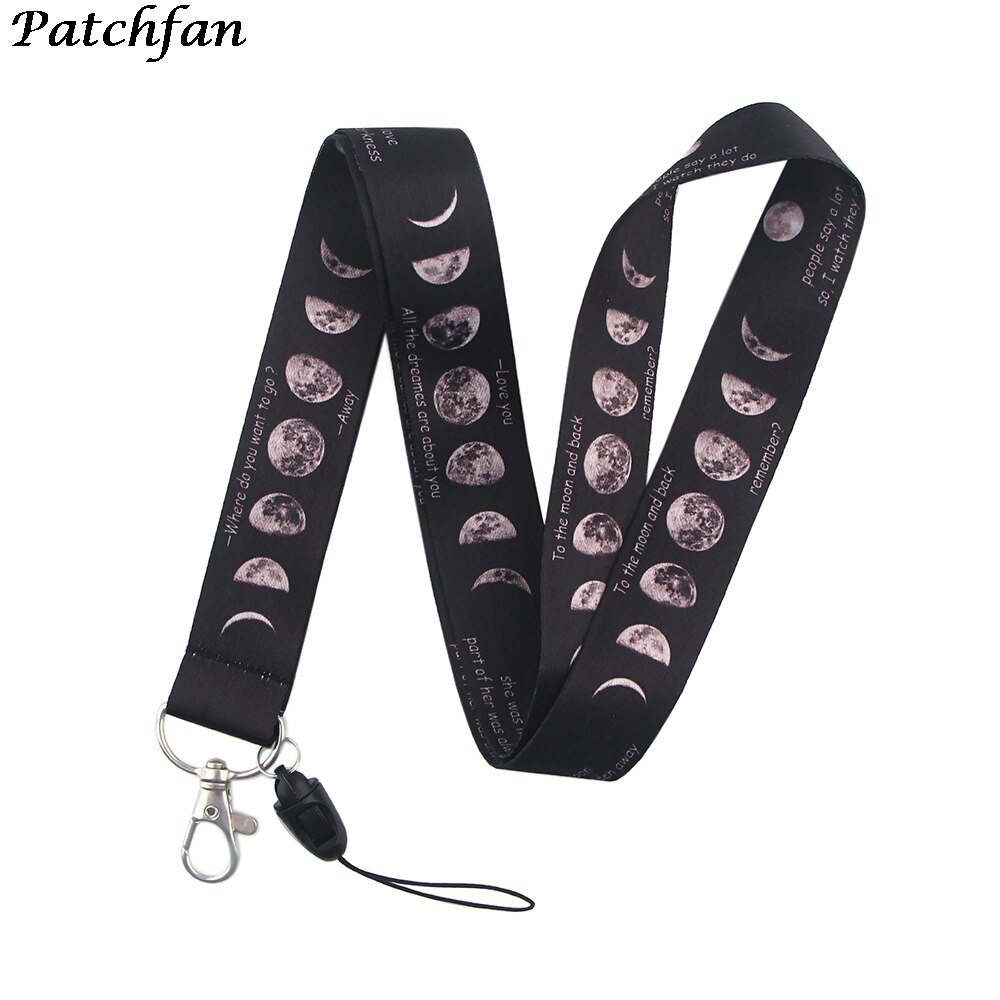 AD018 Patchfan Maan Ruimte Mobiele Telefoon Strap Astronaut Lanyard Neck Strap Voor Key Card Voor Usb Houder Diy Hang Touw: 5