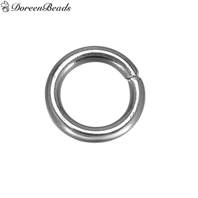 DoreenBeads 500 Stainless Steel Open Jump Rings 5mm Dia. Findings (B10269)