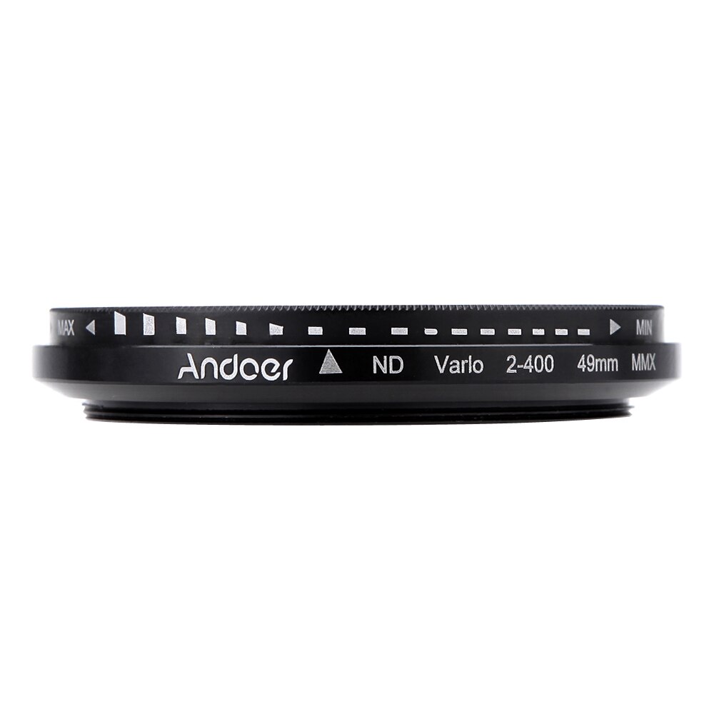 Andoer 49/52/55/58/62/67/72/77/82/mm ND Fader densité neutre réglable filtre Variable ND2 à ND400 pour Nikon Canon reflex numérique Camer