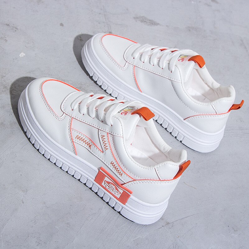 Valkoiset tennarit naisten vapaa-ajan kengät matala kevät nainen kengät alusta naisten tennarit naisille