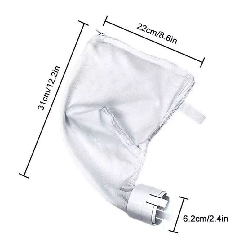 2 Pcs Pool Cleaner Bags Fits for Polaris 360 & 380 Compatible Heavy Duty Pool Vacuum Cleaner Zipper Replacement Bag
