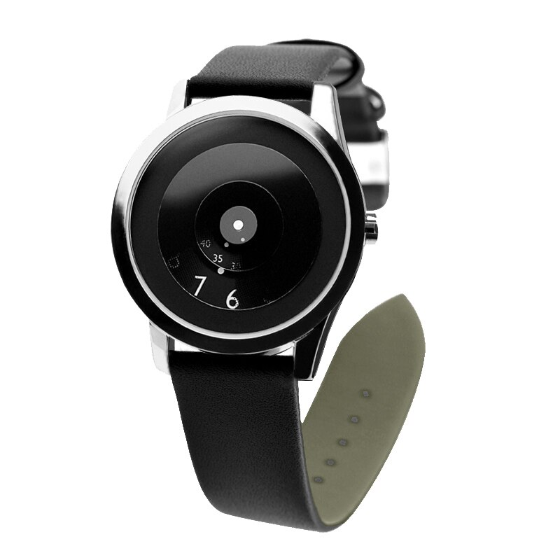 Enmex hit colour band wristwatch focal point special Hidden numbers men casual quartz watch: F1