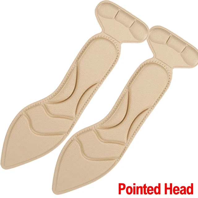2/4 pezzi tacco alto sottopiede in Memory Foam inserti tallone Post posteriore traspirante antiscivolo per scarpe da donna solette di supporto per arco di scarpe: Brown / 4