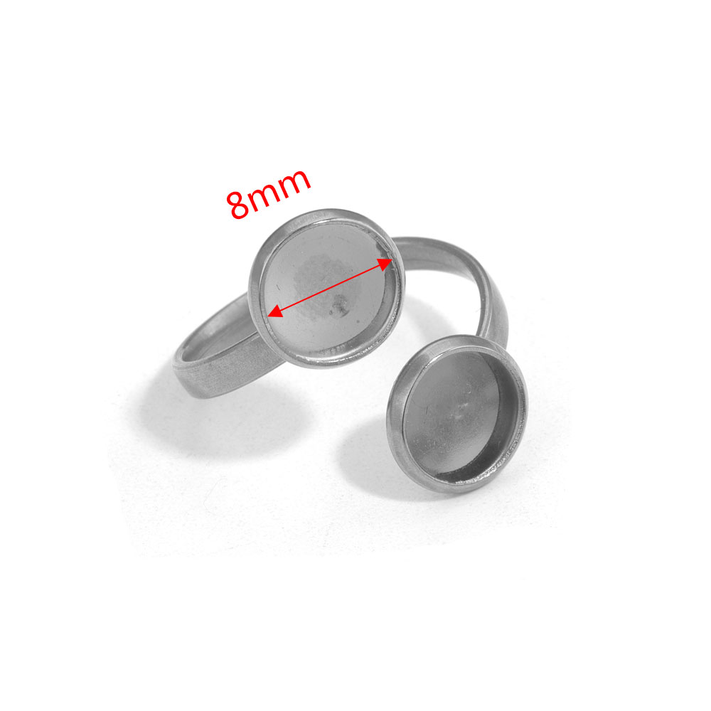 10 stks Verstelbare Blank Ring Base Fit Dia 8mm Leuke Ring Instelling Voor Glas Cabochons Bezels Cameo Lade Diy Sieraden Maken Ring: YELLOW