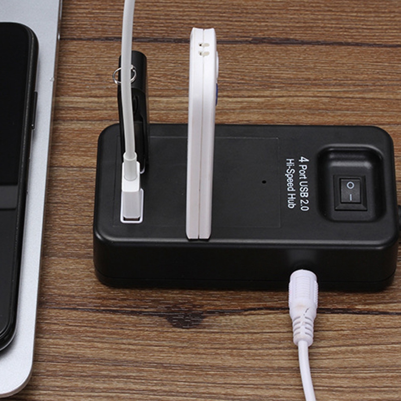 4 Port Usb Splitter Uitbreiding Hoge Snelheid Multifunctionele 2.0 Hub Extender Adapter Voor Desktop Pc Laptop