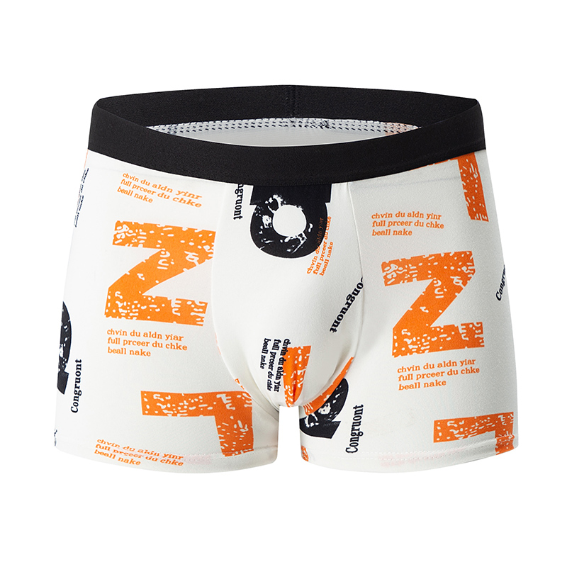 4-teilige Herrenmode-Druck-Mix-and-Match-Unterwäsche, Strandshorts, bequem, atmungsaktiv, Teenager, Übergröße 5XL6XL Boyshort.