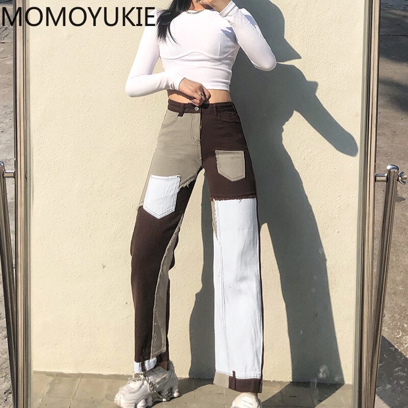 Linsennia Parachute Broek Y2k Cargobroek voor dames, baggy broek voor meisjes, brede cargobroek, hoge taille, streetwear, Kaki, S