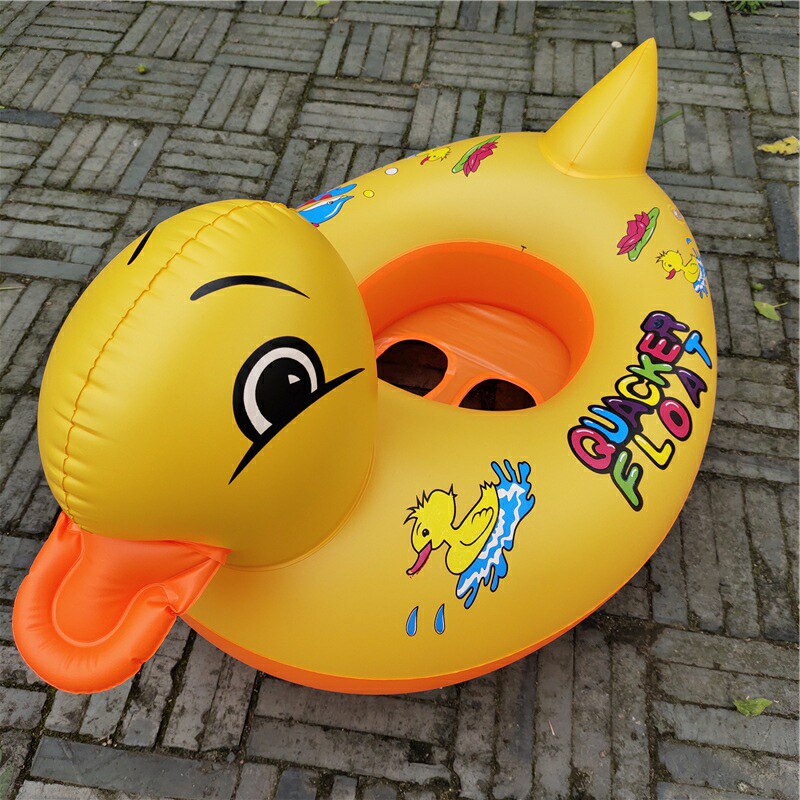 Heißer Kinder Aufblasbare Schwimmen Ring Float Sitz Infant Kleinkind Schwimmen Pool Boot Nette Ente Geformt Schwimmen Kreis Sommer Wasser Spielzeug