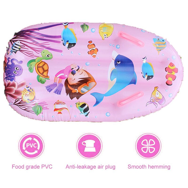 Kids' Floats Surf Water Inflatable Floating Row Mat Surfboard Lounge Swim Pool Beach Chair Float Lounger Raft Water Bed