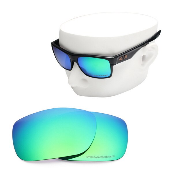 OOWLIT Anti-Scratch Ersatz Linsen für-Oakley TwoFace OO9189 Geätzt Polarisierte Sonnenbrille: Green Mirror