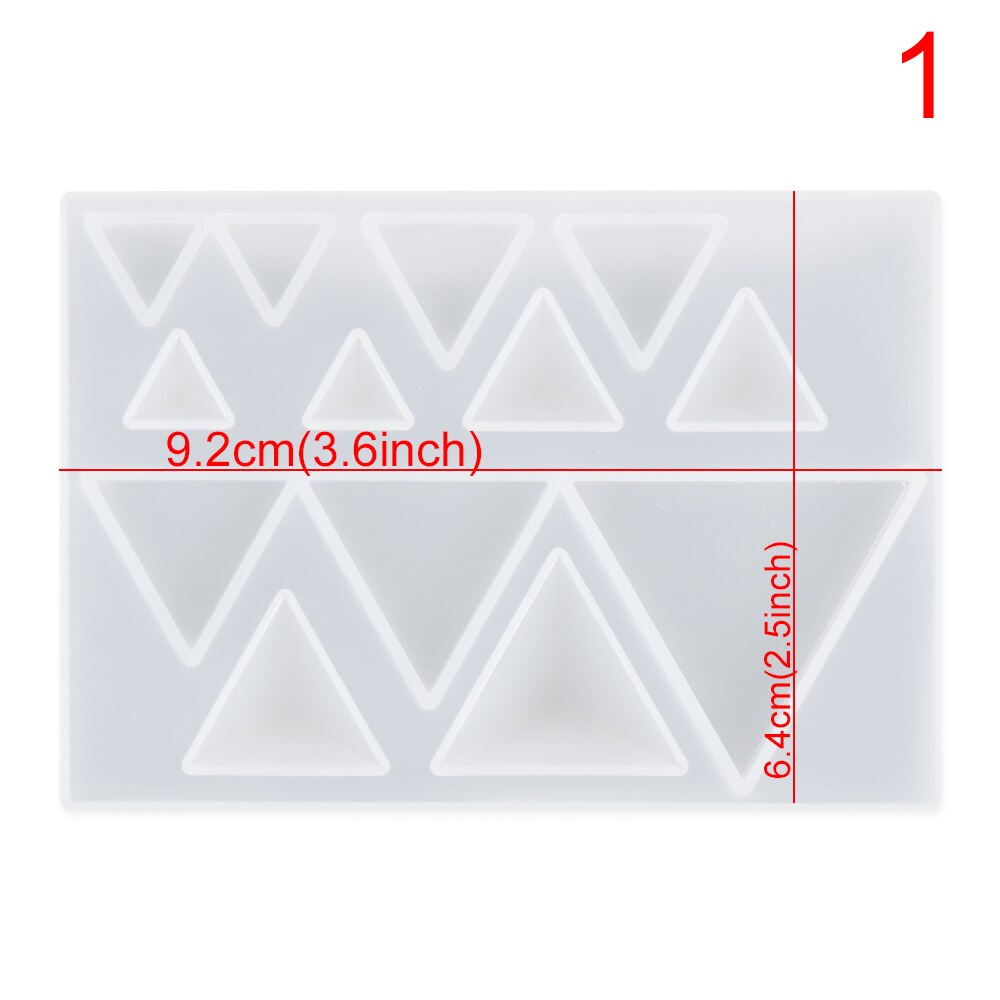 Resin Silicone Pendant Molds Dropping Glue Transparent Cube Triangle Craft DIY Earrings Necklace Mould Jewelry Making Tool: 1